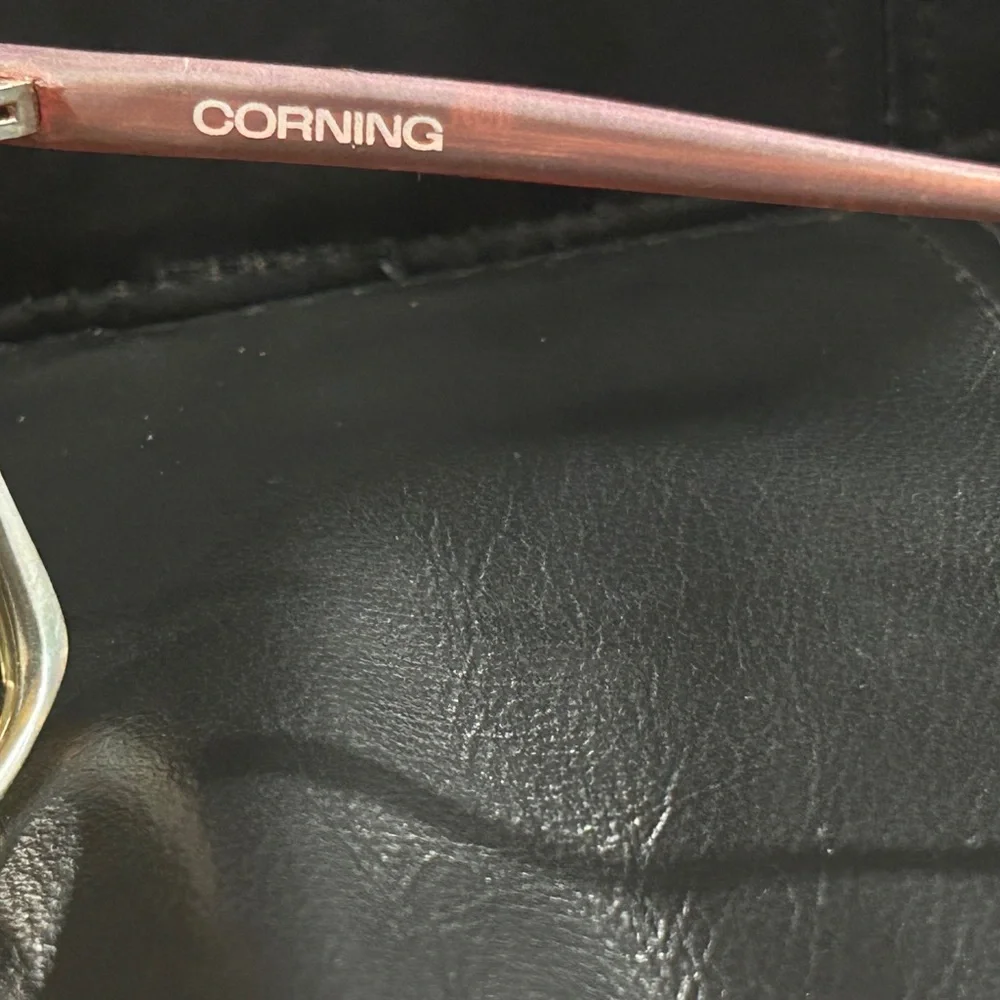 Corning Vintage oversized dark orange and beige Stylish Sunglasses - Picture 5 of 10